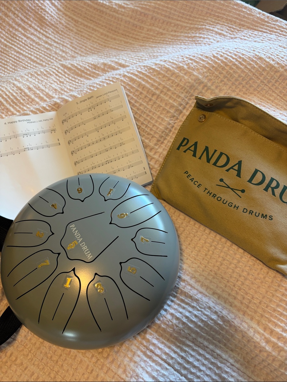 11-Note, 9.5 inch Steel Tongue Drum in Matte Gray